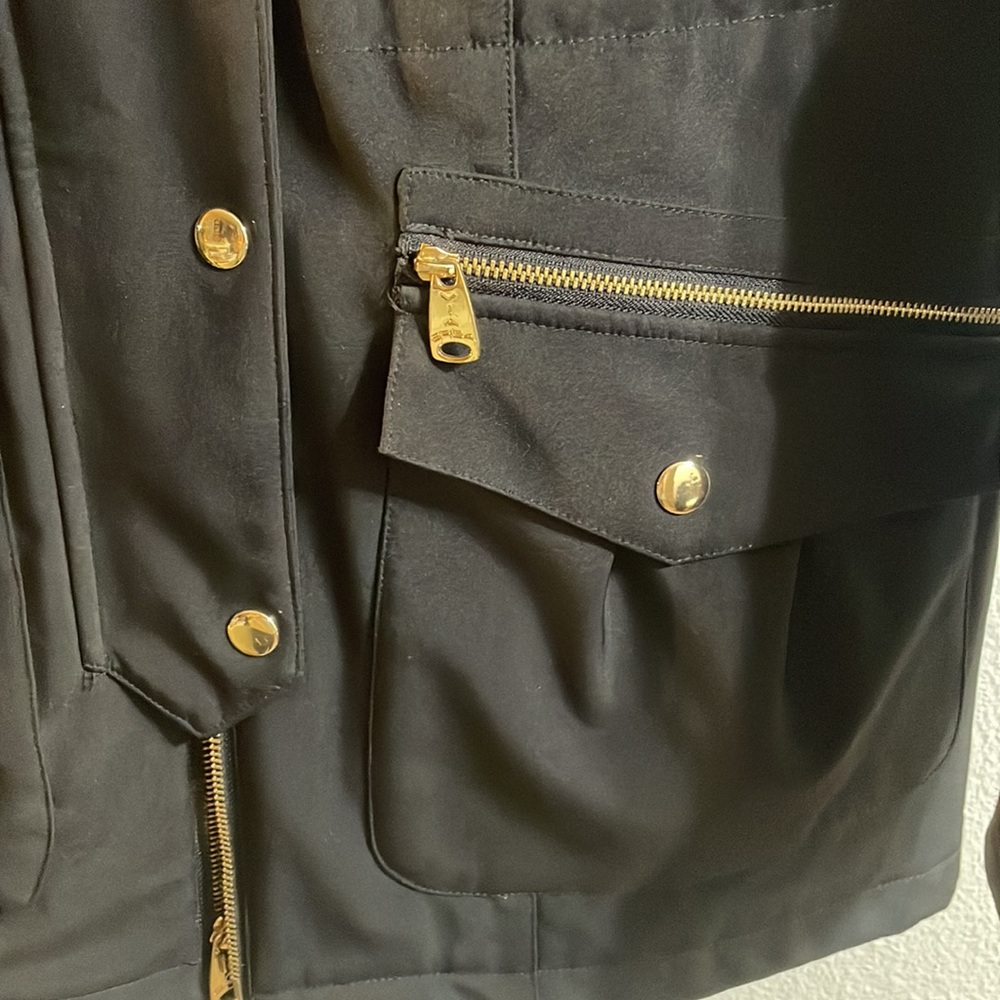 Via Spiga Water Repellant Hooded Softshell Jacket in Black - Sz S - Picture 6 of 11